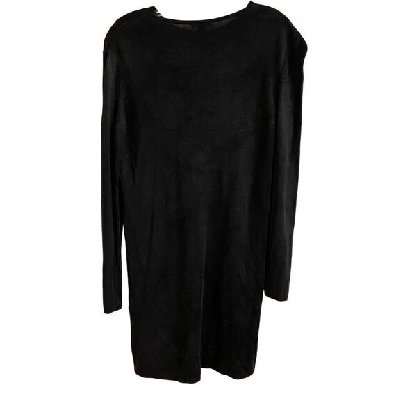 COS Black Metallic Shimmer Long Sleeve Tunic Shift Dress Small - Picture 3 of 6